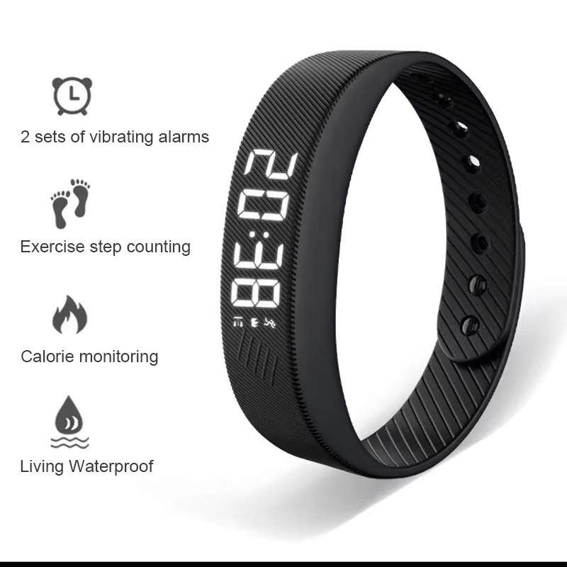Outdoor Sport Smart Watch - Pulsera inteligente con pantalla LED digital,