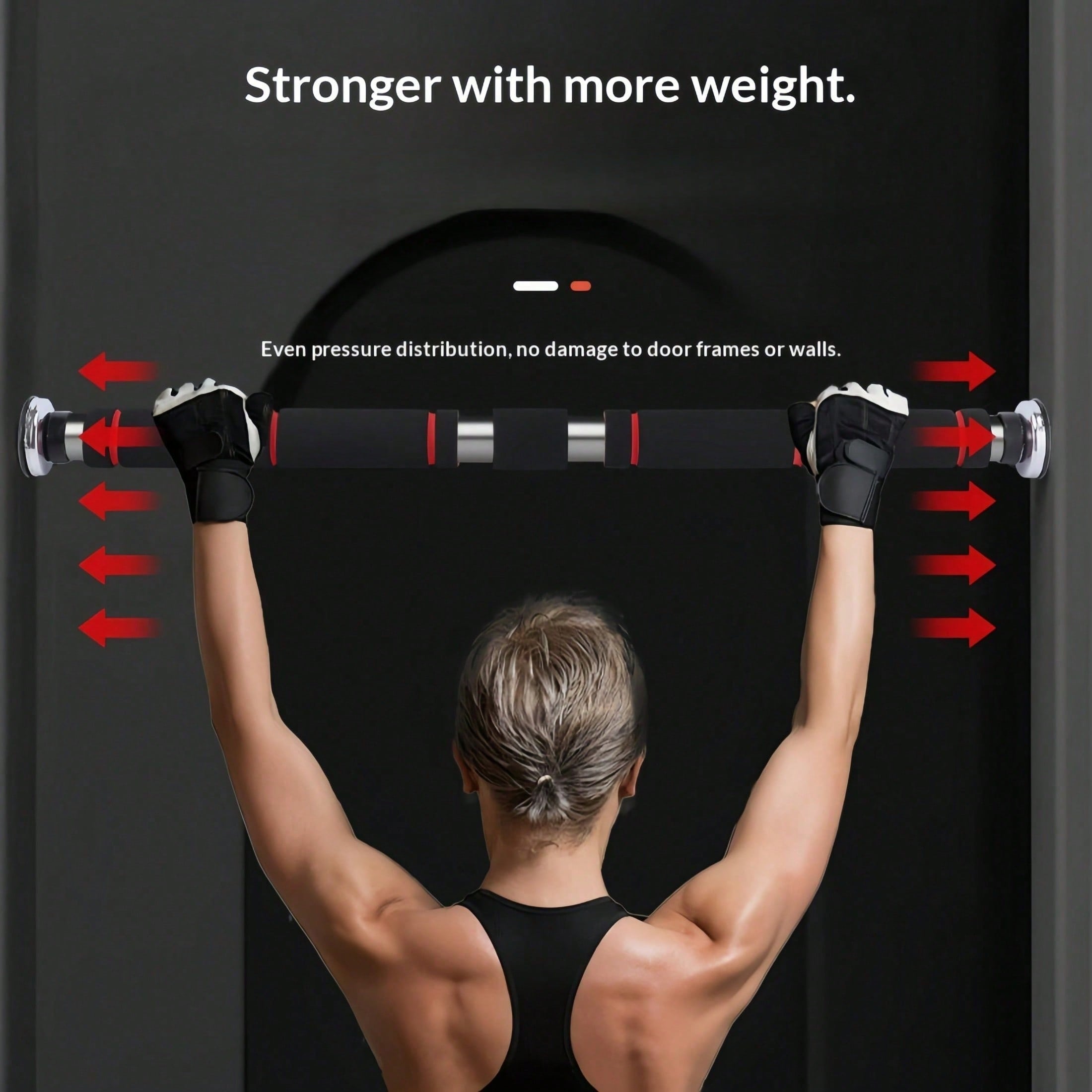 Chin Bar Doorway - Barra de dominadas ajustable para fitness,