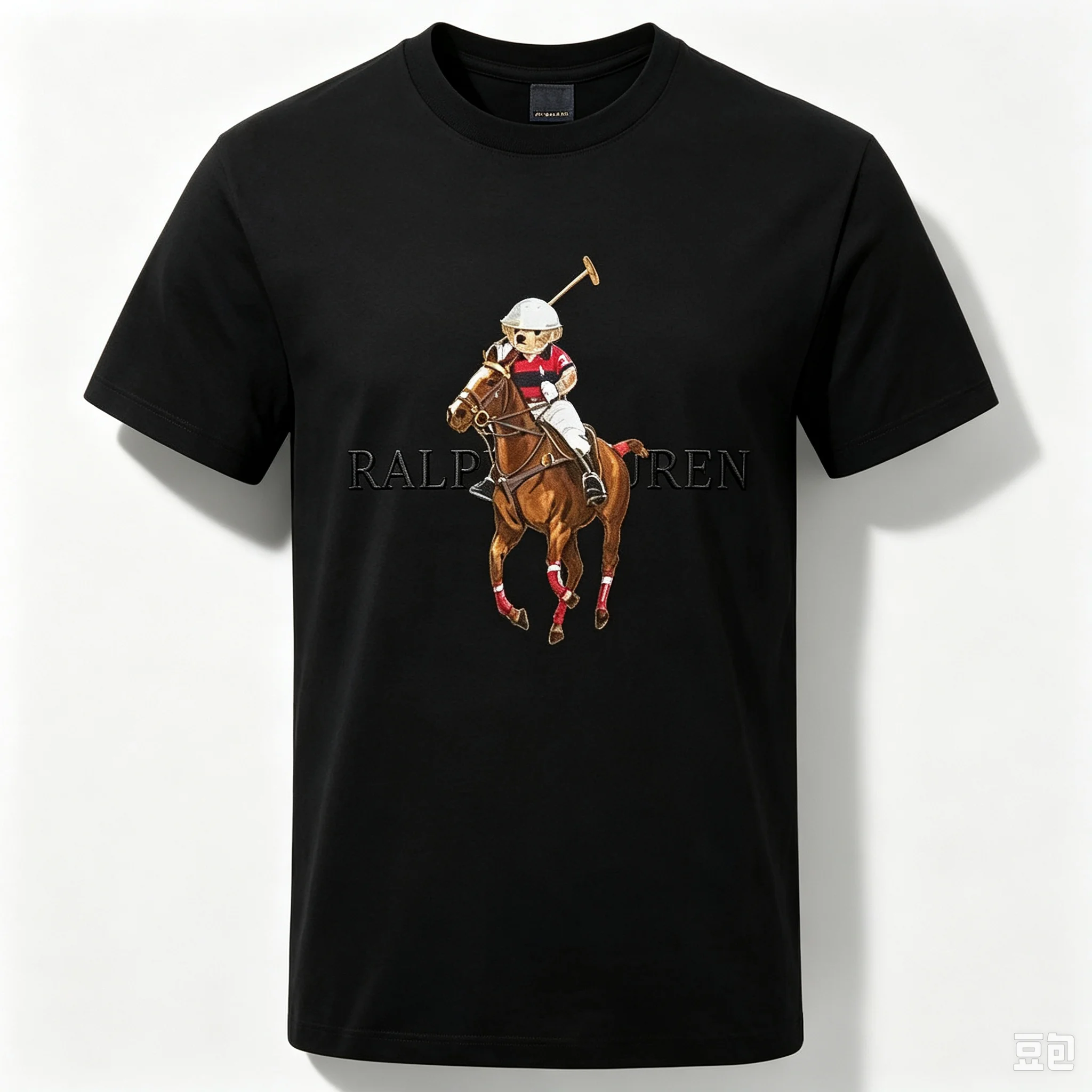 Camiseta ecuestre negra bordad - Polo Shirt Equestrian reseña y precio
